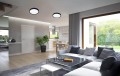 Lampa sufitowa plafon LED 18W CCT IP40 KAMI SLIM czarny