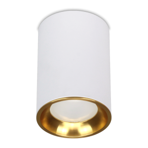 Spot sufitowy tuba VAX  1xGU10 biały złoty