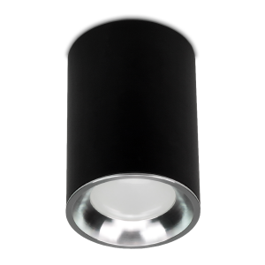 Spot sufitowy tuba VAX  1xGU10 czarny srebrny