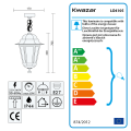 Wisząca lampa ogrodowa IP44 E27 KB04105 czarna