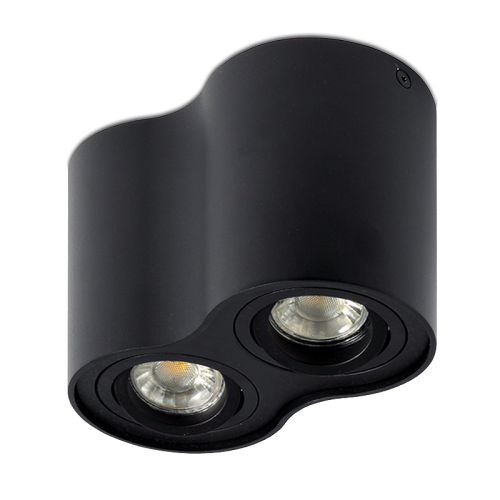 Lampa sufitowa tuba regulowana K-31-2 GU10 czarna