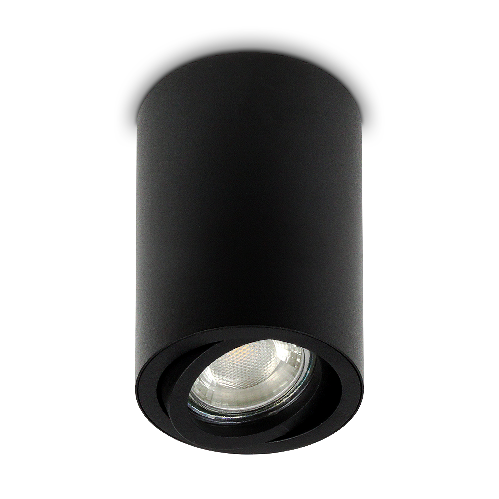 Ruchoma oprawa natynkowa średnica 7 cm GU10 ROLER-B czarny